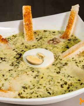 Суп пюре со шпинатом