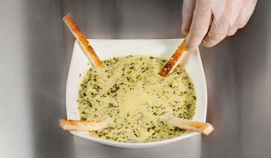 суп пюре со шпинатом