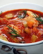 Томатный суп-пюре с курицей