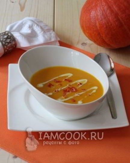 Рецепт тыквенного супа-пюре с кокосовым молоком и имбирем