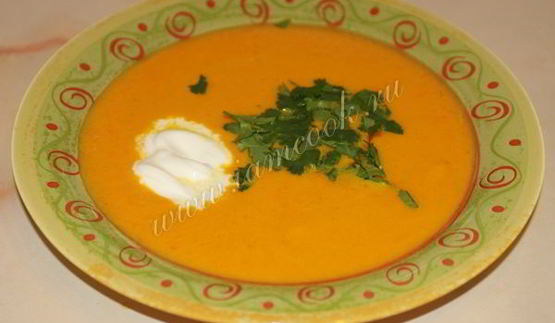 тыквенный суп-пюре со сливками