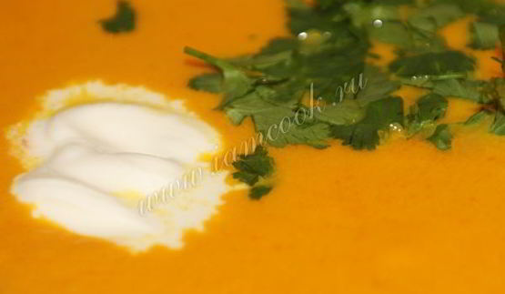 тыквенный суп-пюре со сливками