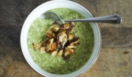 суп с брокколи и грибами