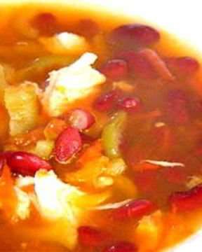 Суп с фасолью и курицей