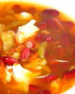 Суп с фасолью и курицей