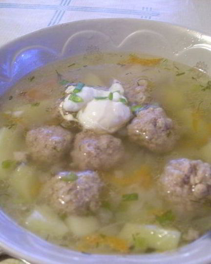 Рецепт супа с фрикадельками и яйцами-пашот