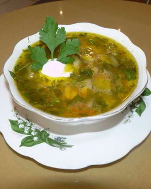 Суп с гречкой и солеными огурцами