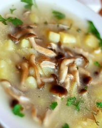 Рецепт супа с лесными грибами и рисом