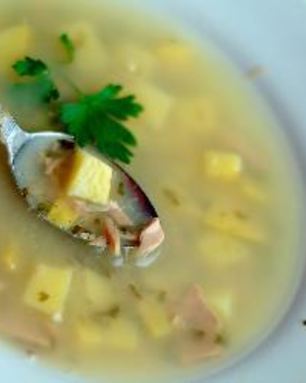 Суп с лососем и сельдереем