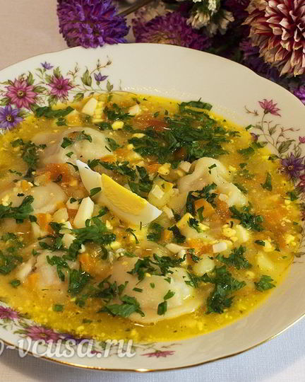 Рецепт супа с пельменями и яйцом
