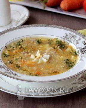 Суп с пшеном