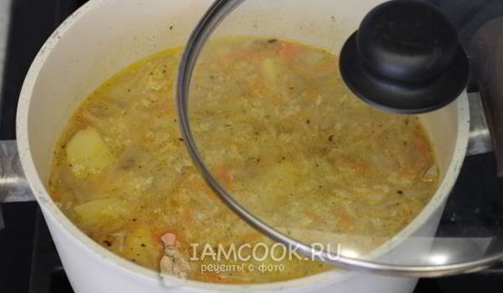 суп с пшеном