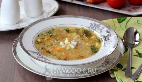 суп с пшеном