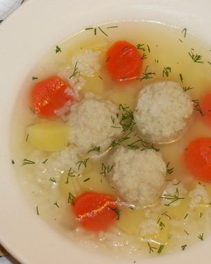 Суп с рыбными фрикадельками