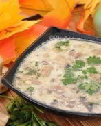 Суп с шампиньонами и плавленым сыром