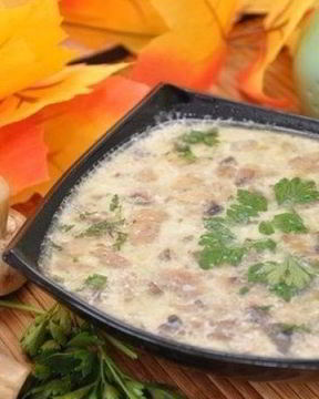 Суп с шампиньонами и плавленым сыром