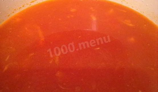 томатный суп с овощами и макаронами в мультиварке