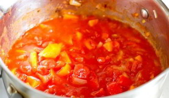 томатный суп с треской и тыквой