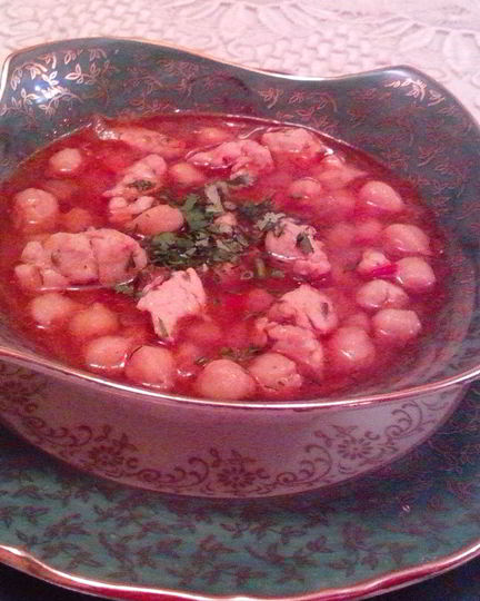 Рецепт турецкого куриного супа с нутом