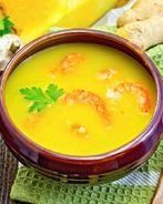 Тыквенный суп с карри и имбирем