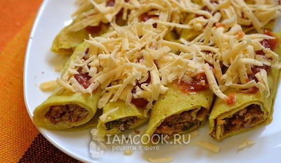 блинчики на молоке с фаршем