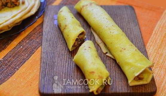 блинчики на молоке с фаршем