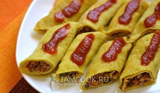 блинчики на молоке с фаршем