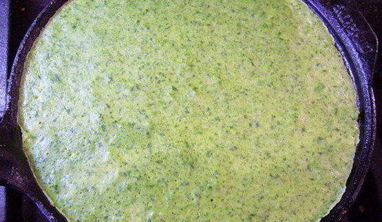 блинчики на молоке с петрушкой