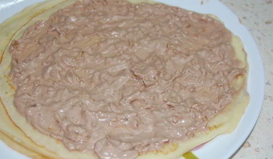 блинчики с апельсиново-ореховой начинкой