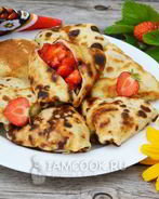 Блинчики с клубникой