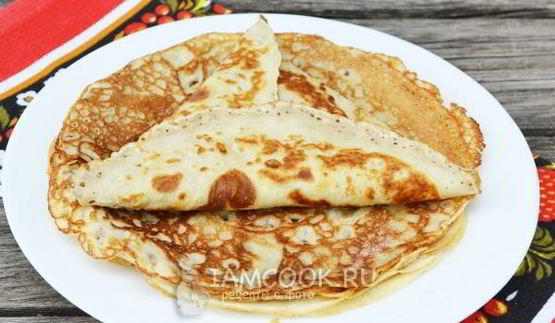 блинчики с клубникой