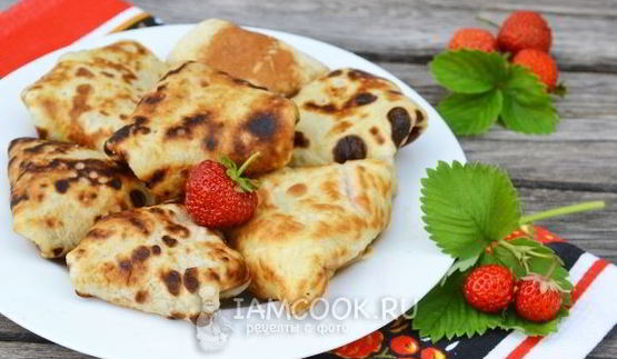 блинчики с клубникой