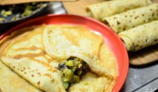 блинчики с овощной начинкой