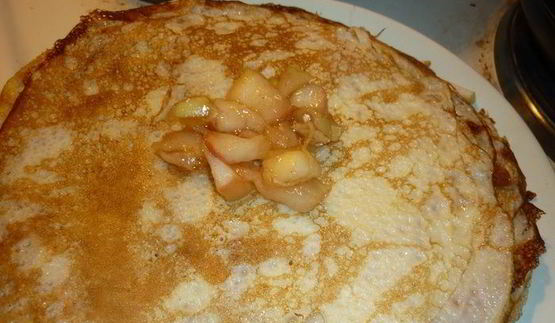 блинчики с яблоками