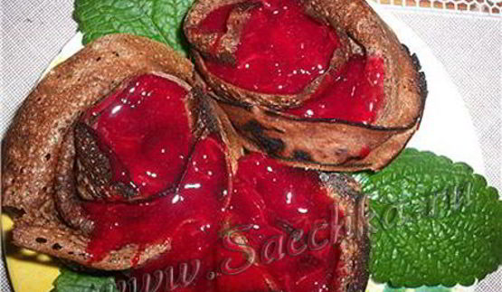 блинчики шоколадные розы