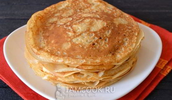 блины на топленом молоке