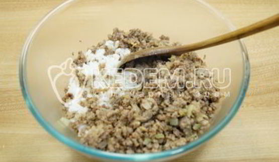 блины с фаршем и рисом