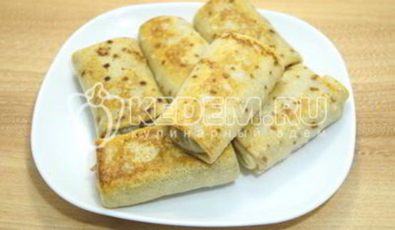 блины с фаршем и рисом