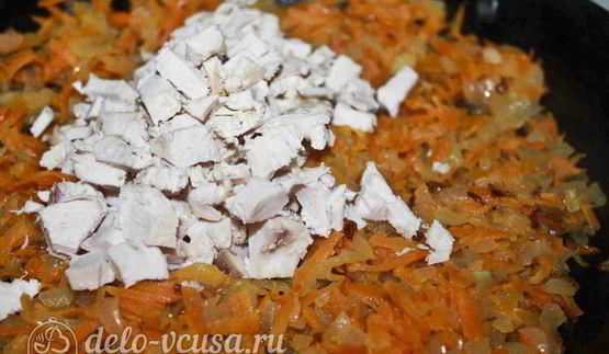 блины с курицей и морковью