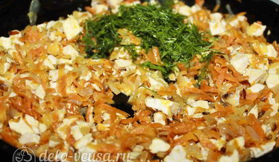 блины с курицей и морковью