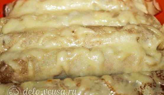 блины с курицей и морковью