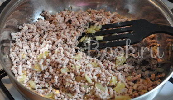 блины с мясом