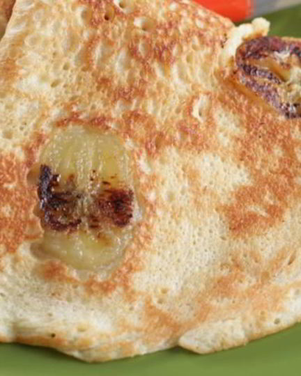 Рецепт блинов с припеком из банана