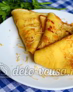 Блины с сырным припеком