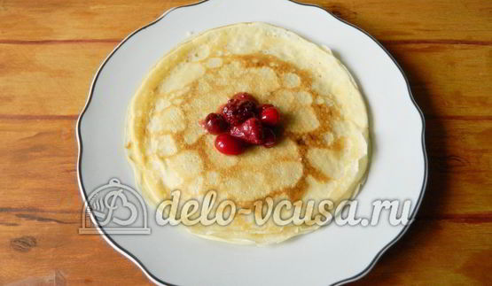 блины с ягодами