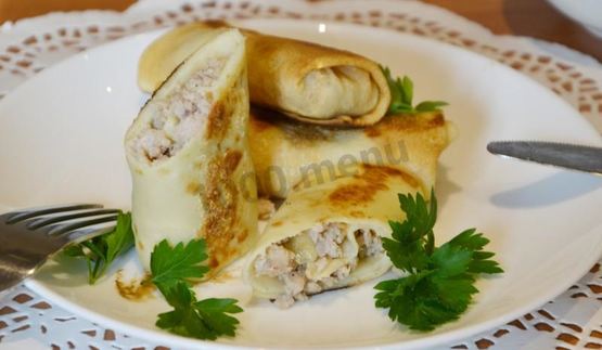 фаршированные блины с фаршем