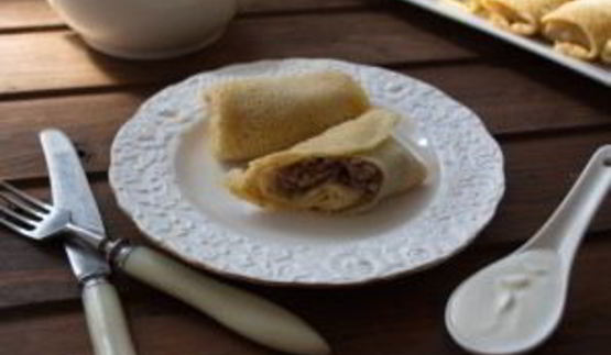 фаршированные блины с мясом