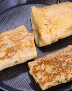 Гречневые блинчики с сыром и ветчиной