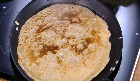 гречневые блинчики с сыром и ветчиной