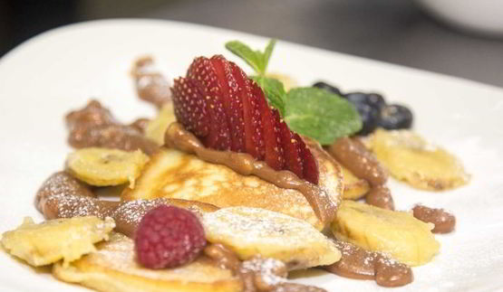 панкейки с бананом